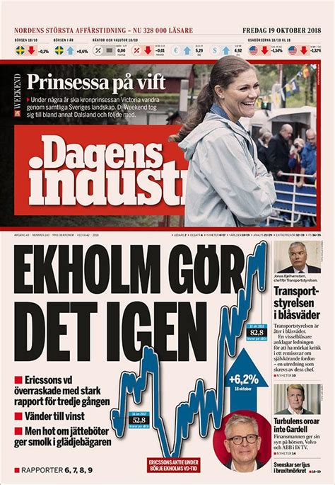Dagens industri är nordens största affärstidning. DAGENS INDUSTRI (Print) - media data