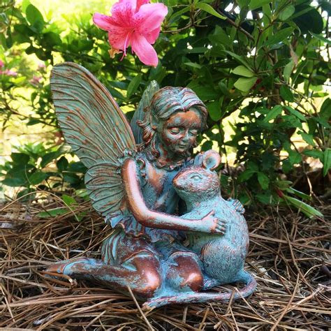 Homestyles 7w Lauren With Mouse Fairy In Bronze Patina Home Patio