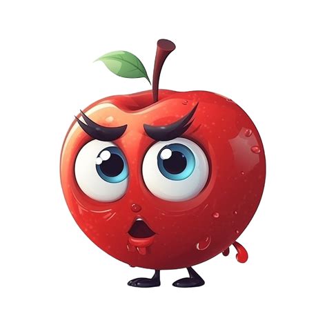 Free Cartoon Red Apple Ai Generative 23215368 Png With Transparent