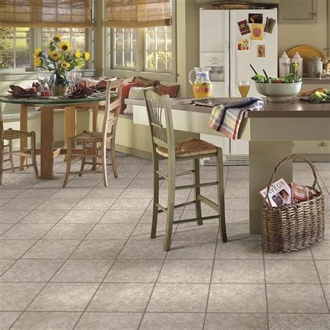 Armstrong Flooring Crme 12 In X 12 In Water Resistant Peel And Stick