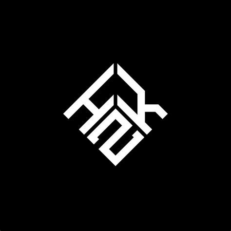 Hzk Letter Logo Design On Black Background Hzk Creative Initials