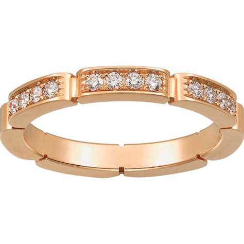 Anillo de media alianza en cuyo carril se albergan 10. B4221200 - Alianza Maillon Panthère - Oro rosa, diamantes ...