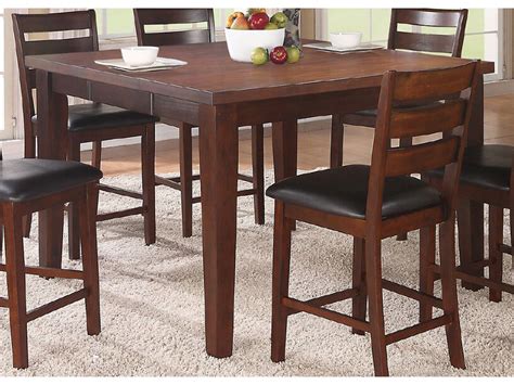 Wood Rectangular Counter Height Table In Dark Brown Shop For