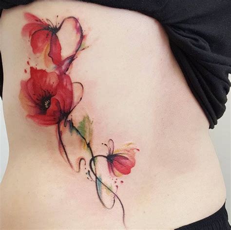 Watercolor Poppy Tattoo Designs Ideas And Meaning