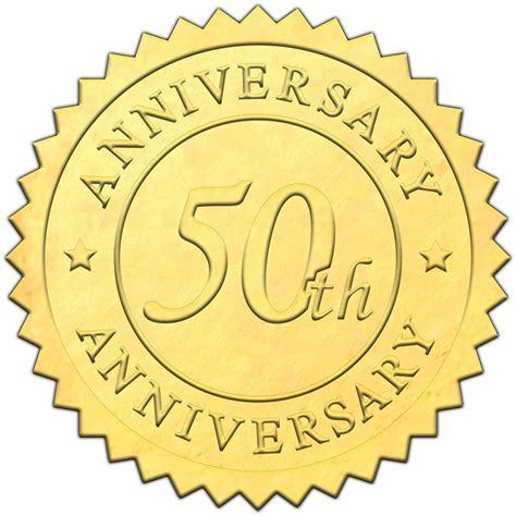Gold 50th Anniversary Logo Png