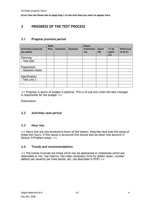 40 Project Status Report Templates Word Excel Ppt