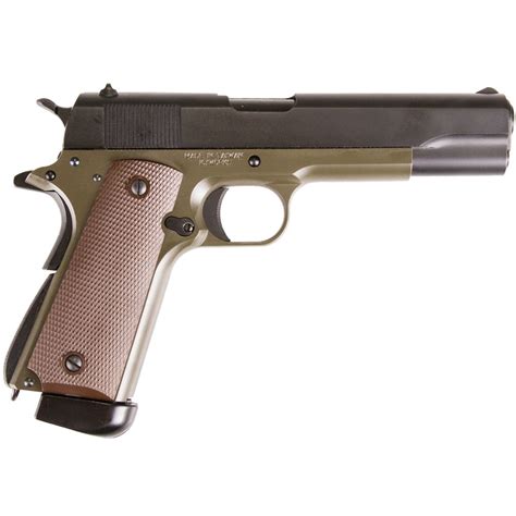 Kj Works M1911 Full Metal Co2 Blowback Airsoft Pistol Olive