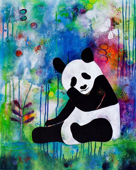 Panda Gallery Wrap Canvas Panda Bear Panda Art Decor Etsy