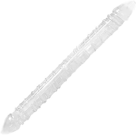 13 Inch Realistic Double Ended Dildo Adult Toy Lesbian Flexible Clear Jelly Double