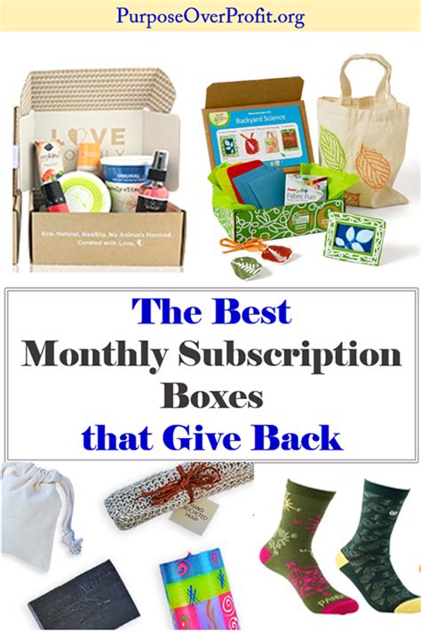 Best Monthly Subscription Boxes That Give Back Best Monthly