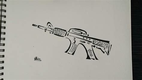 19 million people watched the youtube vlog where he got it. HOW TO DRAW A GUN TATTOO - YouTube