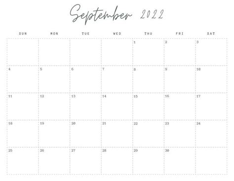 September Calendar Apuntes