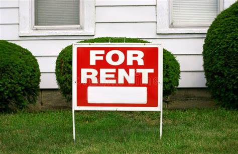 For Rent Sign With Homes In Background Stock Photo Image Of Rent