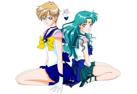 Sailor Uranus And Sailor Neptune Nel 2020 Sailor Moon Sailor Scouts