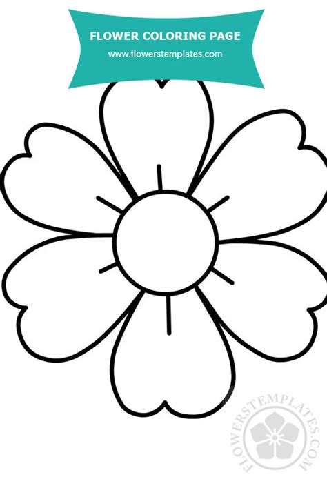 Flower coloring page printable  Flowers Templates