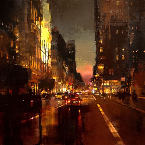 Jeremy Mann City Painting Cityscape Art Cityscape Painting