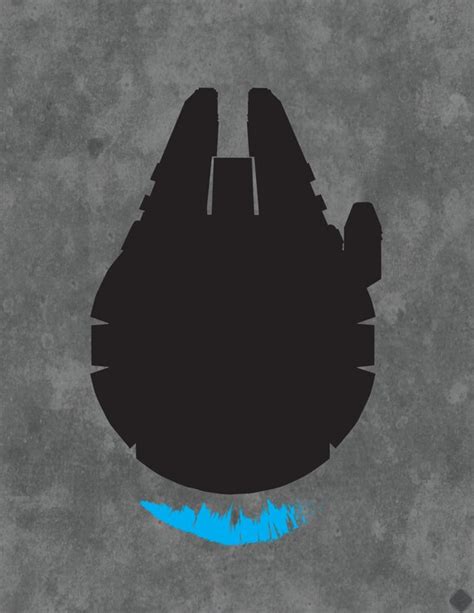 Star Wars Millennium Falcon Silhouette By Logicaldesign On Etsy