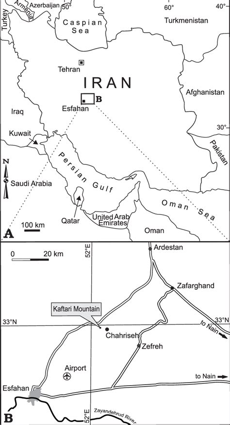 Map Of Iran A And Close−up Of The Chahriseh Area Showing Location Of