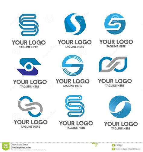 Letter S Logo Set Stock Vector Image 57670857