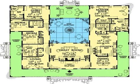 The most fanciful of the southwest styles, spanish house plans. style home plans courtyards spanish hacienda house plans home colonial style home courtyard ...