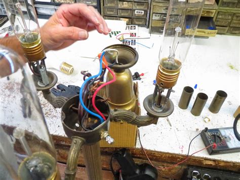 lamp parts  repair lamp doctor broken antique brass reflector type floor lamp  cluster