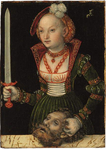 Judith Et Holofernes Lucas Cranach Estampe Dart