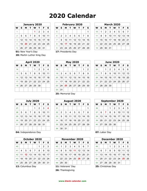2020 Holiday Calendar Usa Free Printable Usa Public Holidays 2020