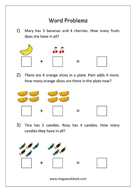 Free Math Worksheets Word Problems For Addition And Subtraction