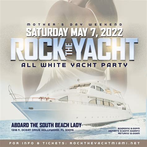 rock the yacht miami 2022 mother s day weekend annual all white yacht party event in florida