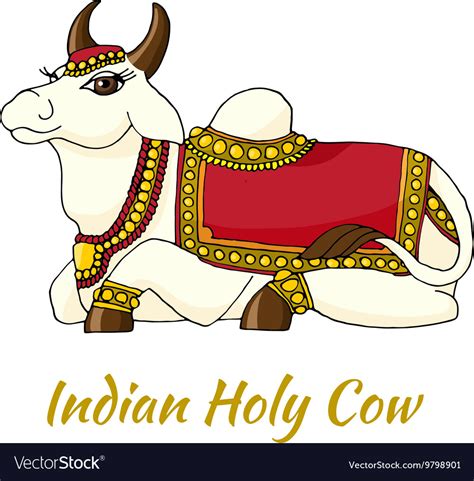 Indian Sacred Cows Royalty Free Vector Image Vectorstock