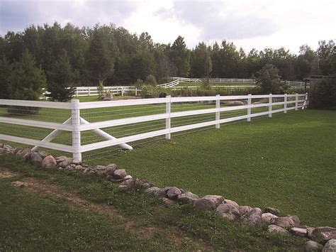 Horse Fence Combination Fence 3 Rail Flex Fence With Mesh Fence