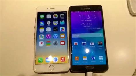 Samsung Note 4 Quick Size Comparison Iphone 6 Plus Vs Note 4 Youtube