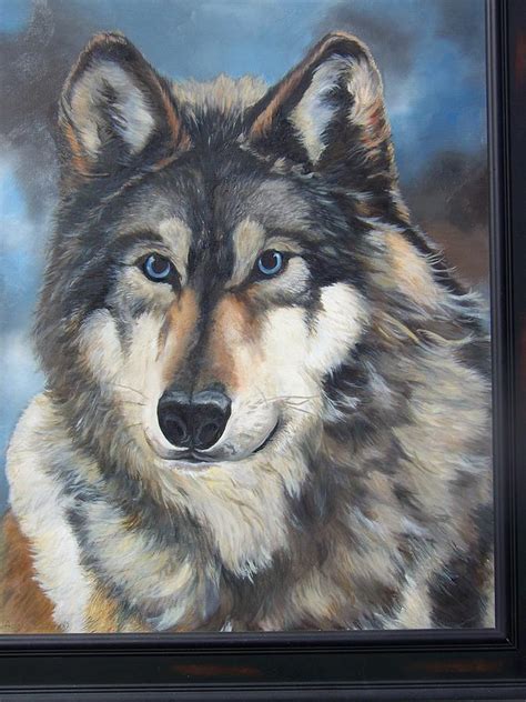 Grey Wolf Painting By Audrie Sumner Fine Art America