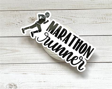 Marathon Runner Sticker Marathon Stickers Running Sticker Etsy