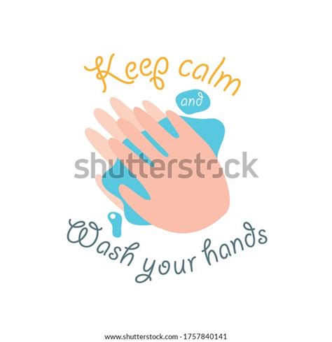 Keep Calm Wash Your Hands Banner Stock Vector Royalty Free 1757840141
