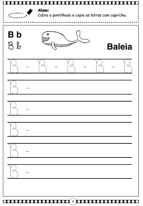 Atividade Alfabeto Silabico Letra B Pontilhada Para Imprimir Gratis E49