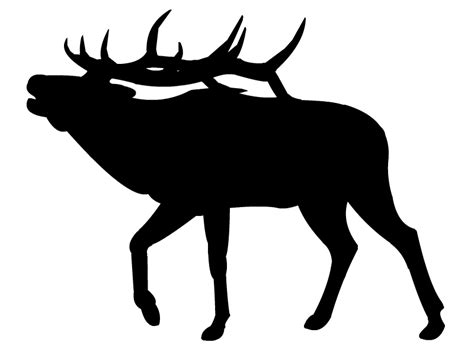 Printable Elk Silhouette