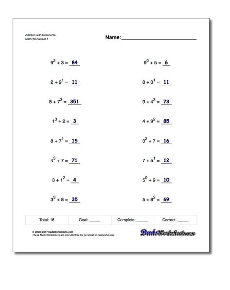 A set of multiple choice maths questions are presented. Negative Exponents Worksheets Printable | Printable Worksheets