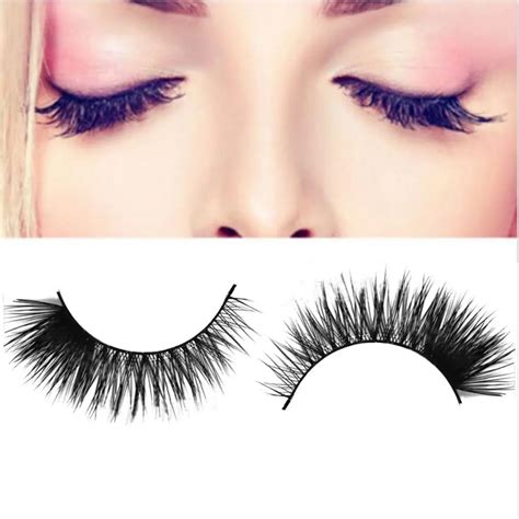 1 pair soft 3d mink natural false fake eyelashes eye lashes makeup extension cosmetic beauty