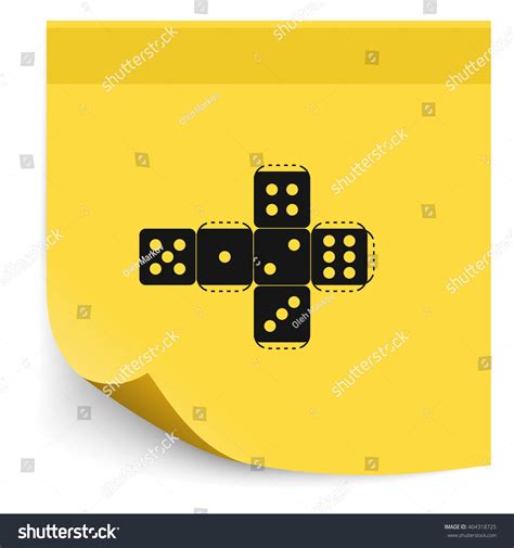 Paper Dice Template Icon Stock Vector Royalty Free 404318725