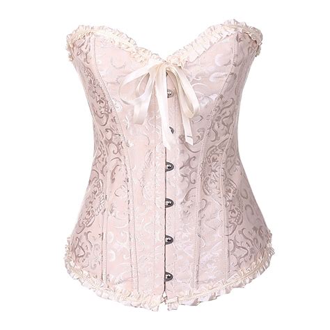 corset women s plus size corsets country bavarian overbust corset tummy control push up jacquard