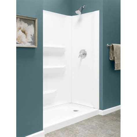 Style Selections Style Selections 54x27 White 2 Piece Alcove Shower Kit