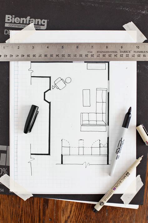 The floorplan library in the more shapes dialog in draw.io. How to Draw a Floor Plan - A Beautiful Mess