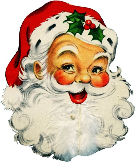 Download Santa Sticker 509×598 Pixels Vintage Santa Face Clipart Hd