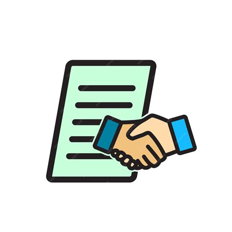 Premium Vector Vector Illustration Of Contract Agreement Icon