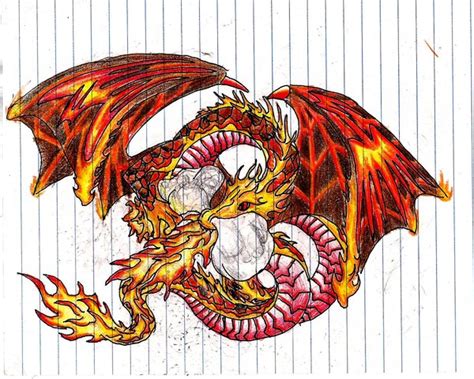 Fire Dragon Drawing At Getdrawings Free Download
