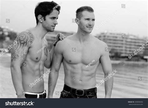 Two Sexy Men Posing On Beach Stock Photo 399898450 Shutterstock
