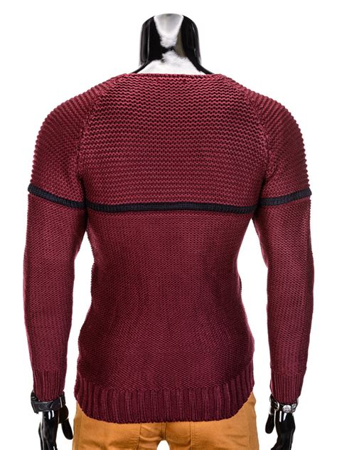 Mens Sweater E97 Dark Red Modone Wholesale Clothing For Men