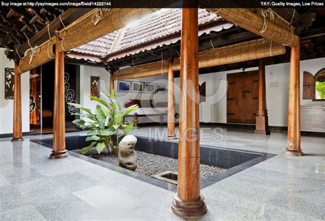Beautiful Courtyard Of A Traditional Indian Home Kerala Traditional