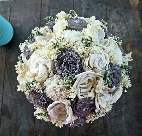 alternative bridesmaid bouquet | Alternative Wedding Bouquet - Large Gray Ivory… | Alternative 